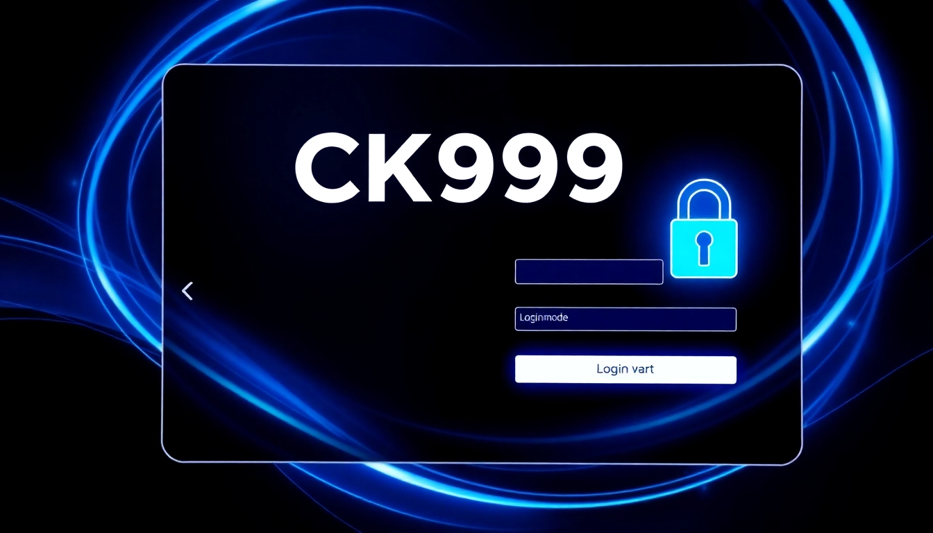 Simple CK999 login page with user credentials input and secure access, designed to enhance user trust and quick access to gaming platform.