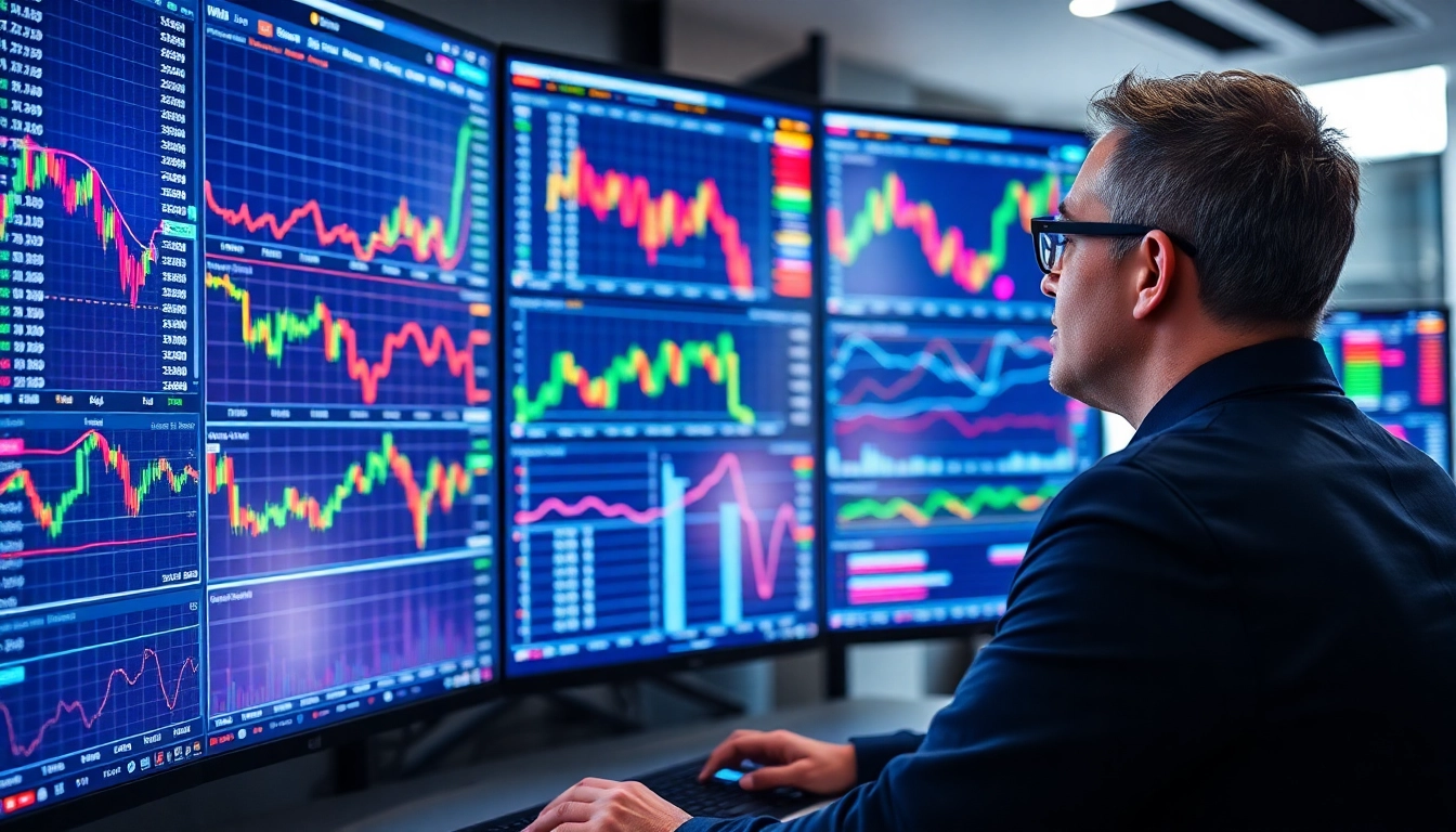 Trading view platform showcasing detailed market charts and trading analysis tools for investors